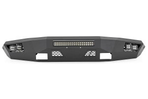 Ford F-150 Front Bumper - Rough Country - LED Bumper with LED Cubes and Light Bar - Flat Black - '04-'08